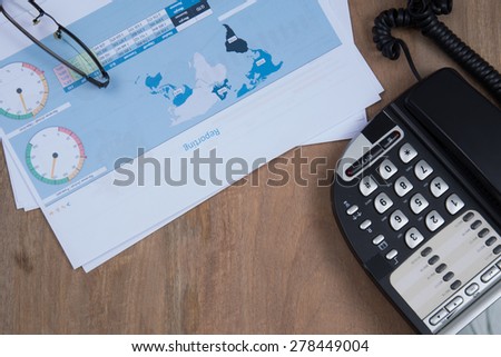 Office business, documents, contract,  reporting at work