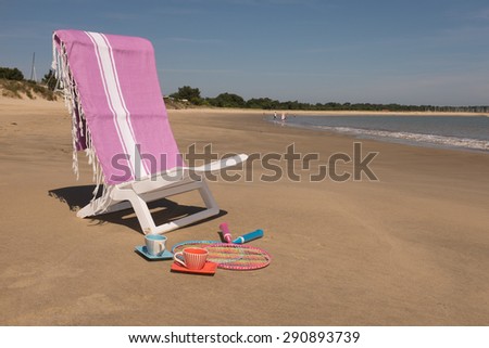 Serenity, calme and zen at the beach on summer copy space