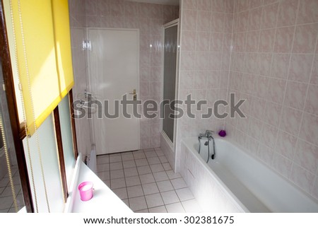 Nicely decorated modern white  washroom,