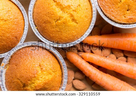 Organic Carrot and Almond Muffins