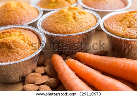 Organic Carrot and Almond Muffins