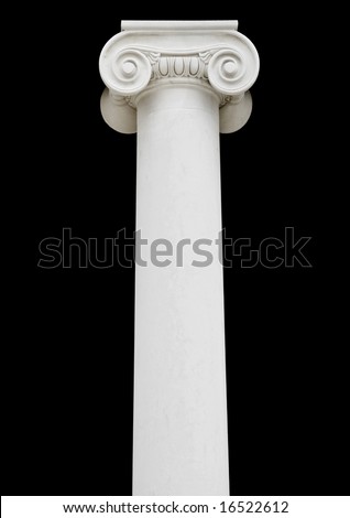 An ionic order column from an ancient alike Greek temple