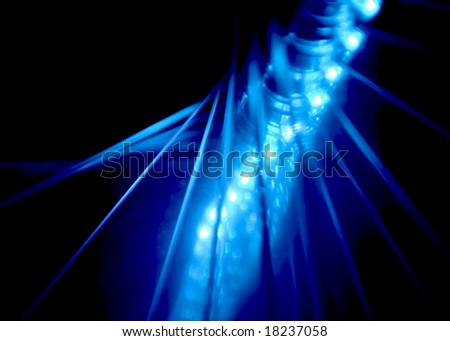 Abstract blue spinal like creation