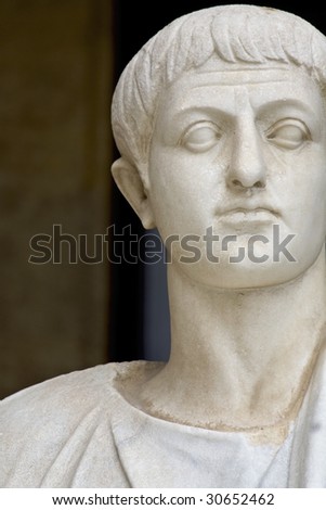 Head of a roman statue