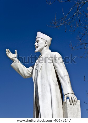 Statue of Eleftherios Venizelos at Thessaloniki city in Greece