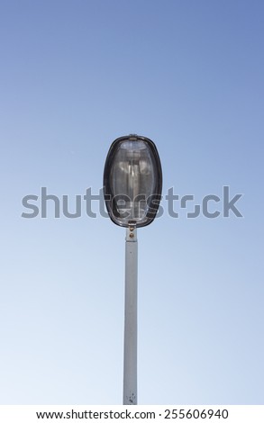 road light lamp with sky background