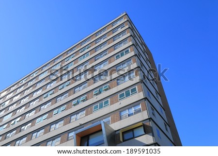 MELBOURNE, AUSTRALIA - APRIL 25, 2014:Public Housing building. Australia\'s public housing stock consisted more than 300,000 dwellings supporting low income earners.