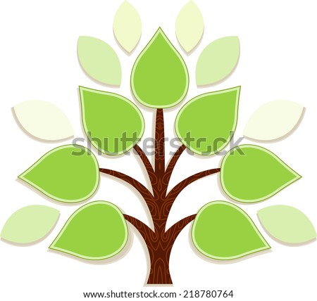 Tree For Infographics Stock Vector Illustration 218780764 : Shutterstock