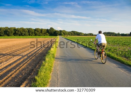 Bicycle on a country road