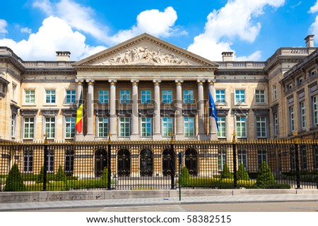 Palace of the Nation in Brussels (French: Palais de la Nation; Dutch: Paleis der Natie) - seat of the Belgian Federal Parliament