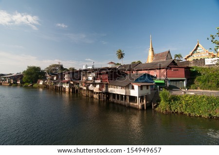 Waterfront house in thai style, chanthaburi ,Thailand