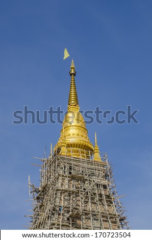 Golden Pagodas, Buddhist buildings not completed construction in thailand