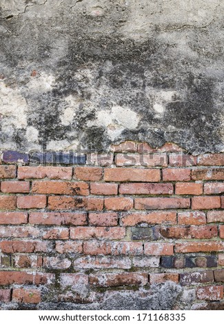 old brick wall texture from the thailand temple wall,Ayutthaya