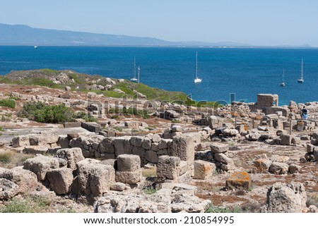 archaeological site on the Sea of Sardinia dating back to the Phoenicians