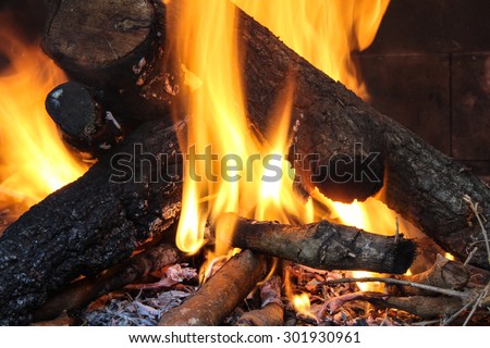 burning wood to heat homes and cook food