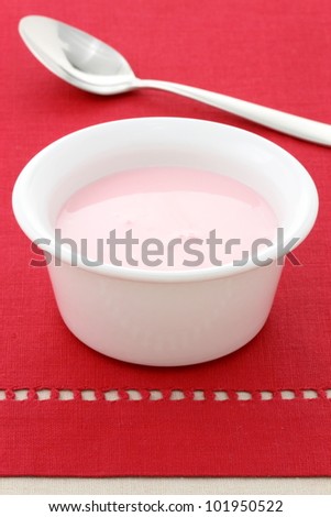 fresh and delicious creamy strawberry yogurt a healthy, nutritious and smooth snack