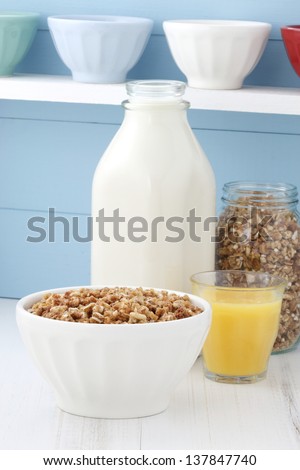 Delicious and healthy crunchy steel cut oats cereal.