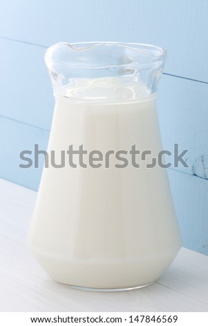 Delicious, nutritious and fresh milk jar.