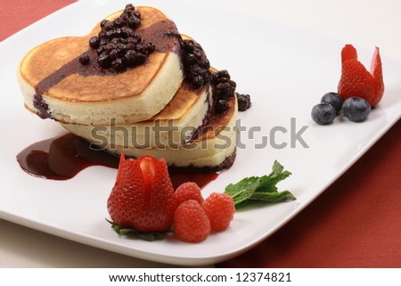 great looking organic pancakes with fresh fruits natural food for natural people