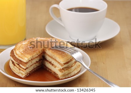 perfect delicious breakfast  pancakes