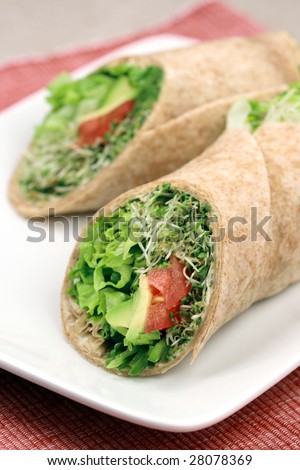 fresh sandwich wrap made with organic prime ingredients