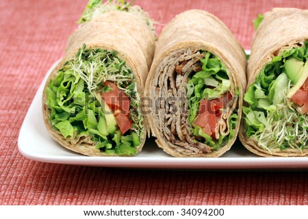 fresh sandwich wrap made with organic prime ingredients