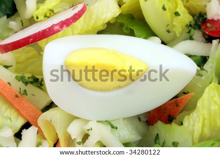 delicious salad with fresh veggies and eggs perfect healthy combination