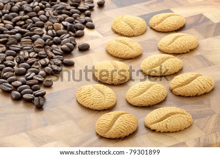 warm friendly coffee cookies, easy to prepare with a shortbread recipe and adding instant coffee