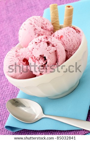 real gourmet mixed berries ice cream, not made with mashed potatoes or shortening and meets all the regulations regarding using real dairy products to advertise dairy.
