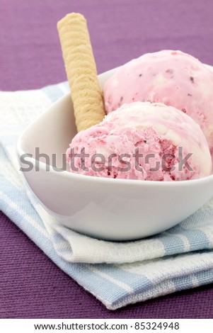 real gourmet strawberry and vanilla ice cream, not made with mashed potatoes or shortening and meets all the regulations regarding using real dairy products to advertise dairy.