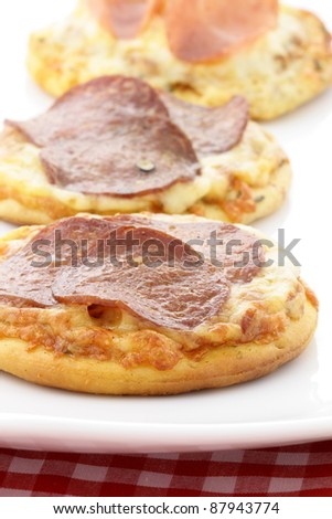 delicious pizza Hors d\'oeuvres or  finger food appetizer