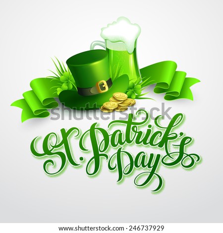 St Patrick's Day poster Vector illustration St Patrick's Day poster Vector illustration