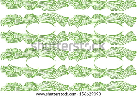 Doodle pattern green for Your design work A pattern created from original doodle for background and more