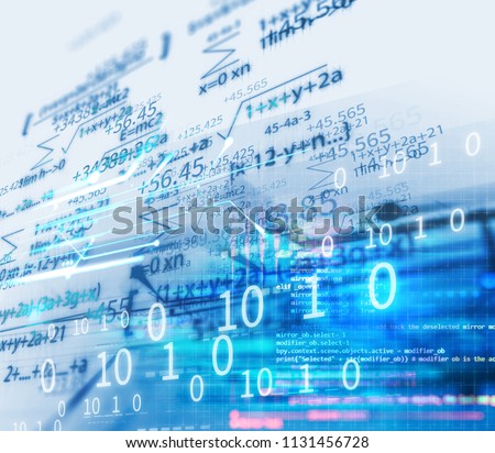 science formula and math equation abstract background. concept of machine learning and artificial \intelligence.
