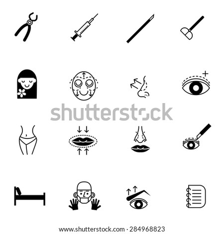 Surgery Icons Set Vector Illustration For Mobile Web And Applications