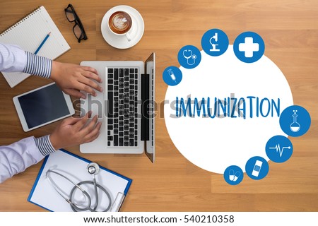 IMMUNIZATION Immune System  as medical concept ,  Syringe. , protection system