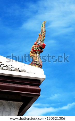 Roof top of City Pillar Shrine, Bangkok, Thailand