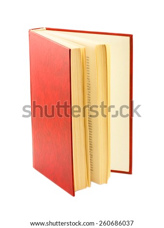 red books isolated on white background