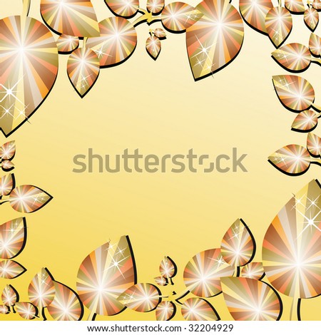 autumn leaf border with space in the middle