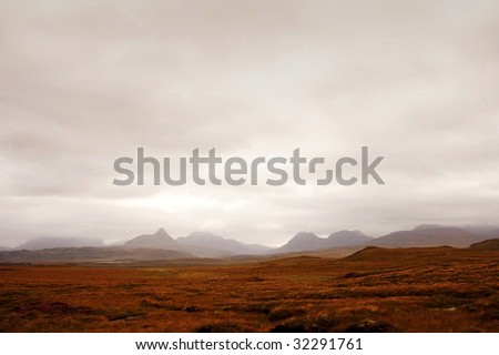 mysterious scotland landscape looking like from another planet