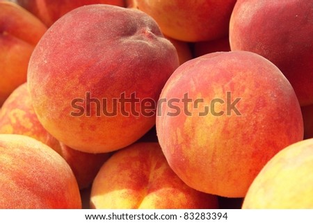 red juicy peaches