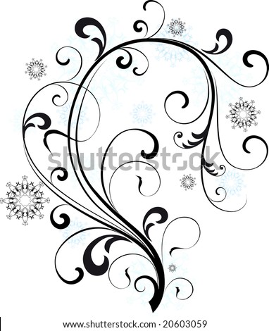 Snowflake Tattoo Designs on Tattoo Element For Design Christmas Decoration With Snowflake 20603059