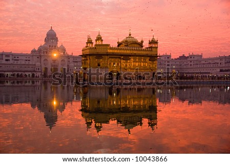 golden temple amritsar at night. stock photo : Golden Temple,