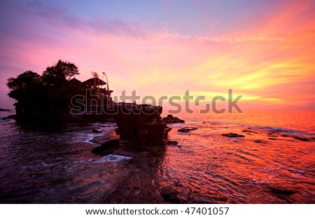 The Tanah Lot Temple the most important indu temple of Bali Indonesia The Tanah Lot Temple the most important indu temple of Bali Indonesia