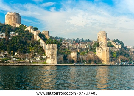 The beautiful View of Rumeli Fortress, Istanbul, Turkey.