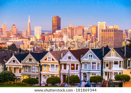 The Painted Ladies of San Francisco, California. USA.