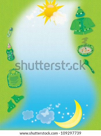 Baby nutrition background with space for text