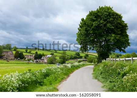 Scenic country road in England