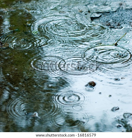 Rain drops rippling background