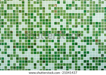 Green glass mosaic texture background